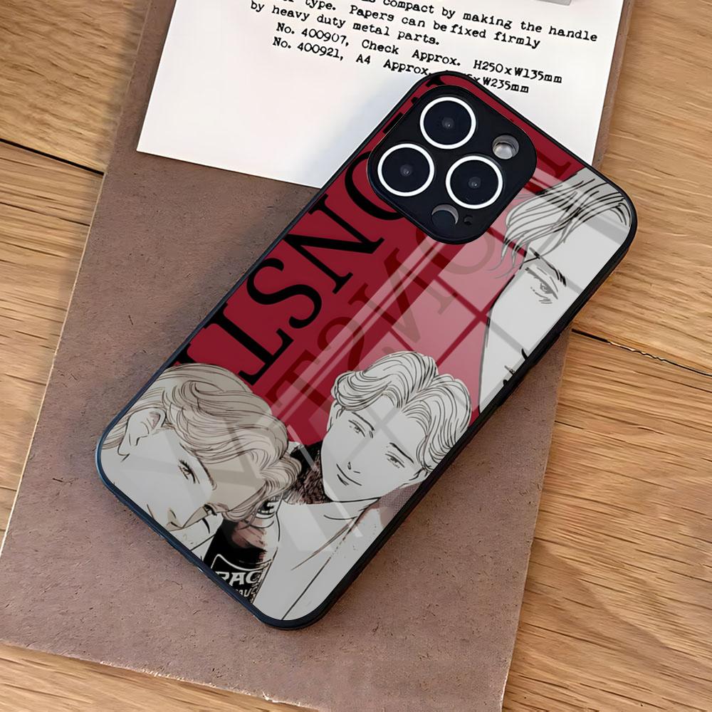 N-Naoki Urasawa S Monster Phone Case For IPhone 17 Air 16 E Pro Max 15 14 13 Mini 12 Pro 11 Max Plus Black Glass Cover