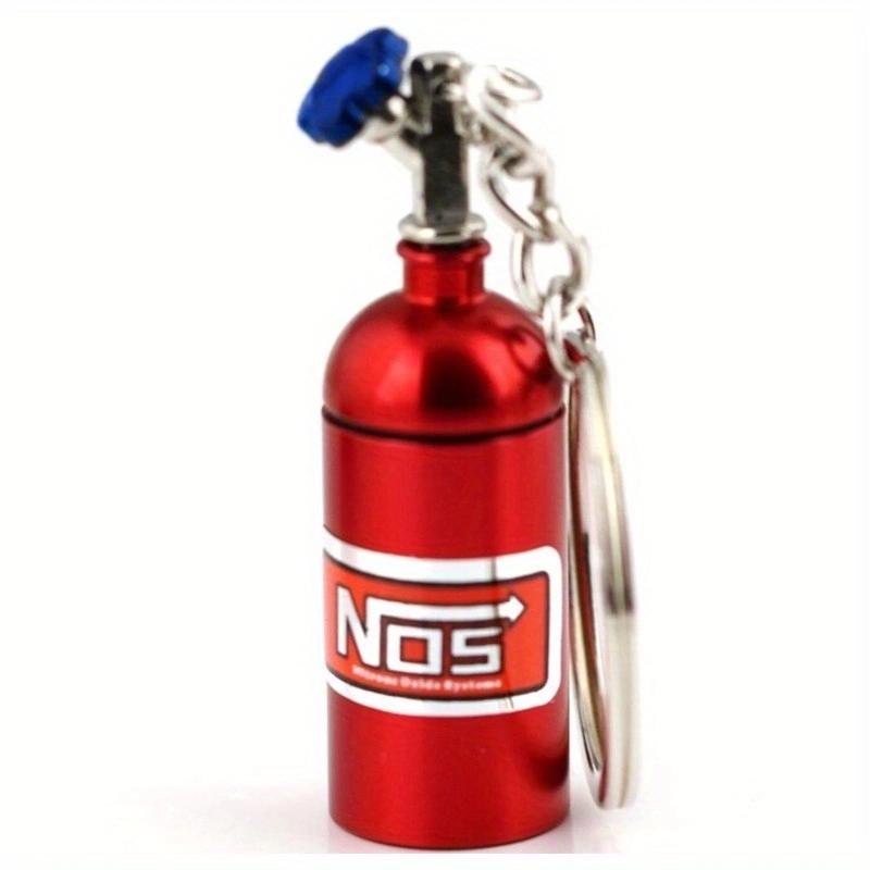 1PC Car Keychain Empty Nitrogen Bottle Style Metal Key Ring Car Turbo NOS Keychain