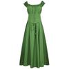 Women's Renaissance Medieval Dress, Off-the-Shoulder Corset Maxi Dress for Halloween Party & Cosplay