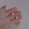 Sugar Cube Stud Earrings Women's Temperament Light Luxury French Geometric Commuter Earrings