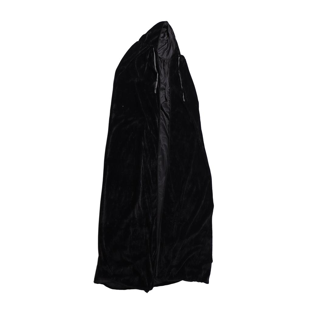 Hooded Cloak Large Witch Cape Black Velvet Comfortable To Wear Soft Touch Costume Cloak for Party Cosplay Roleplay