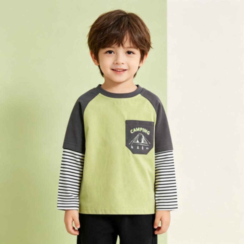 Boys Long Sleeve T-Shirt Casual Base Layer Top for Everyday Wear