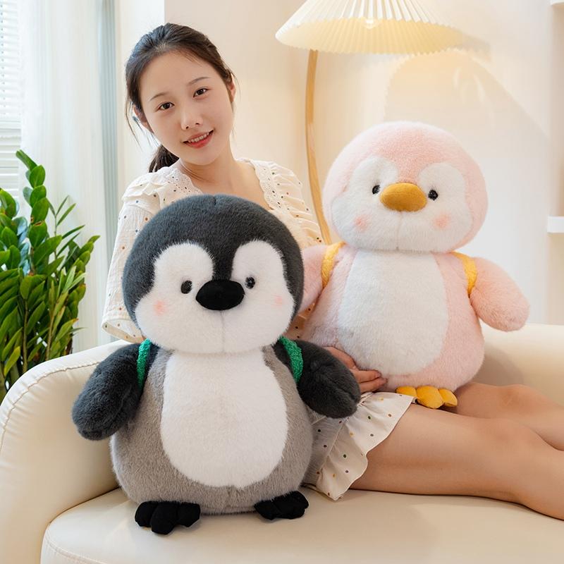 Soft Fat Penguin Plush Toy Cute Stuffed Couple Penguin Furry Doll Sleep Hug Pillow Home Cozy Decoration Cushion Birthday Gift