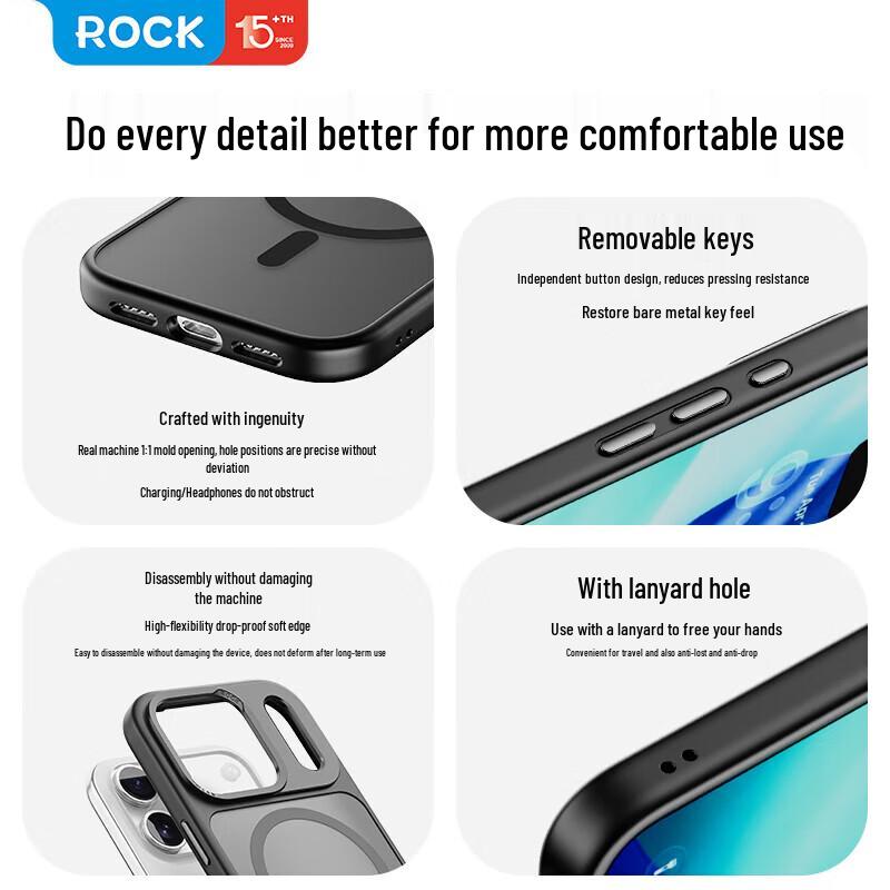 ROCK Magnetische Matte iPhone 17 Pro Max Hülle