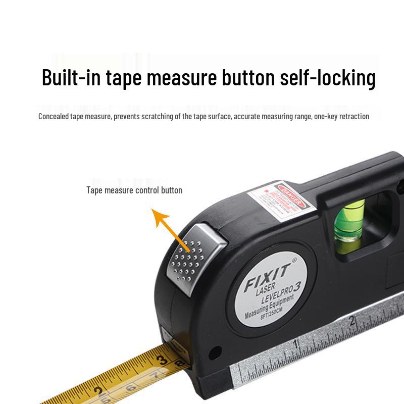 High-Precision Multifunction Laser Level with Infrared Cross-Line and Tape Measure