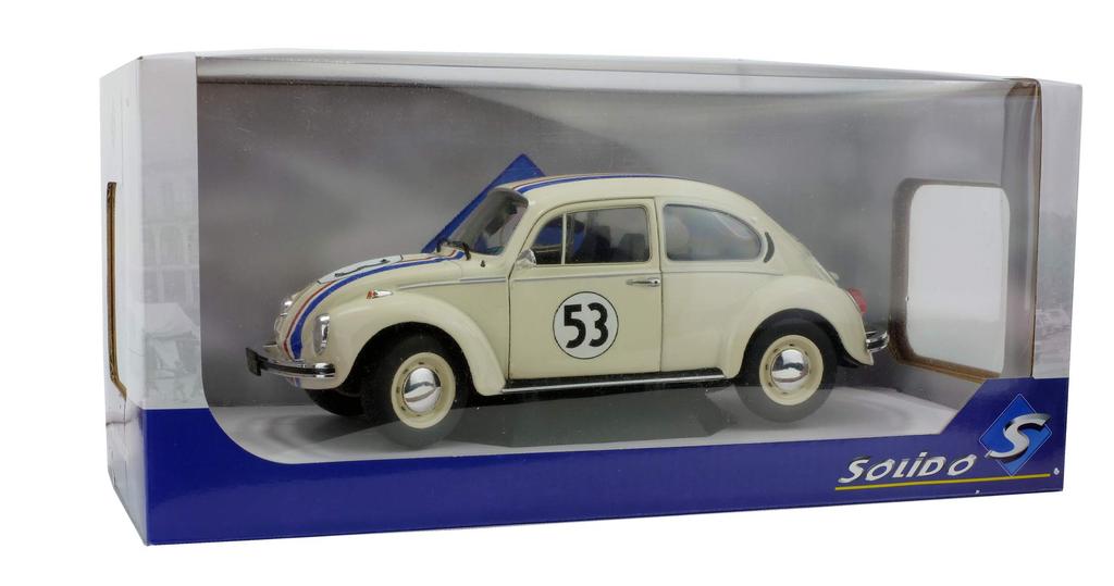 SOLID O Beetle Volkswagen Diecast Car S1800505 Beetle Harvey White 1/18