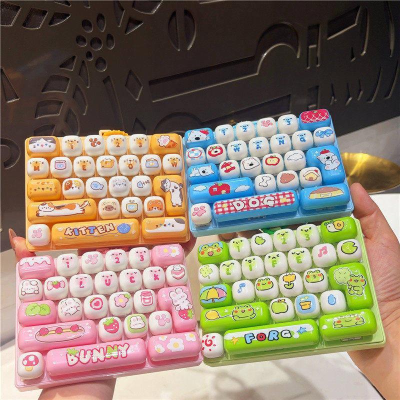 26-Key Stress-Relieving Keyboard Toy Keychain Cute And Creative Student And Children'S Birthday Gift Small Pendant Accessory