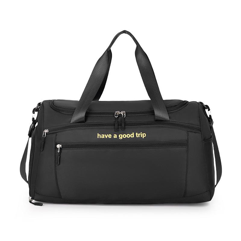 

Women s Dry and Wet Separation Sports Fitness Bag Large Capacity with Shoe Bin Fashionable Simple Handbag Bag Can Be Used To Cover Pull Rod чёрный