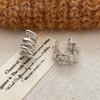 Brass Metal Corrugated Ear Buckles with a High-end Feel, Irregular and Versatile Ear Rings, Simple and Elegant Earrings