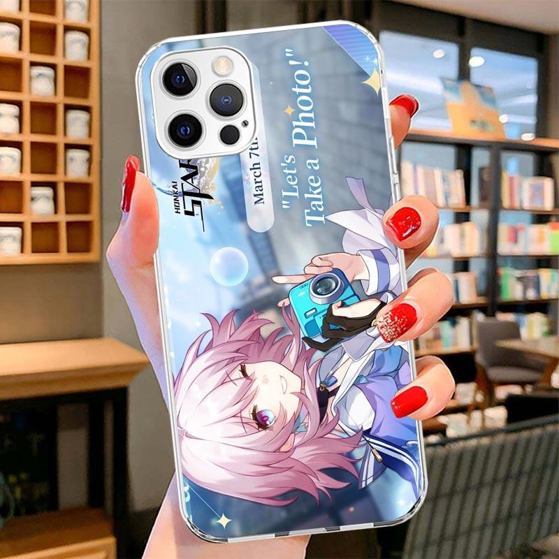 Honkai Star Rail March 7TH Cover Phone Case For iPhone 16 17 Air 15 14 Pro Max 16E Phone Case 13 Mini 12 11 7 SE 8 Print Pattern