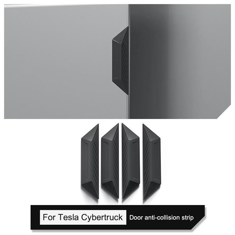 For Tesla Cybertruck 2025 Silicone Door Outside Anti-collision Strip Scratch Resistant Protective Strip Door Handle 4PCS Set For Cybertruck