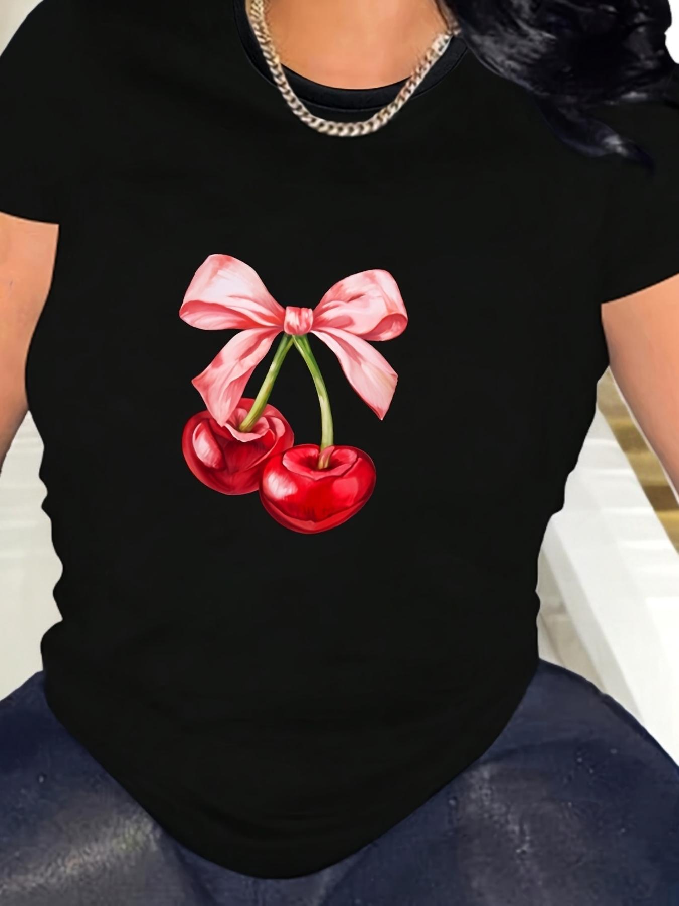 Cherry Bow Graphic T-shirt S