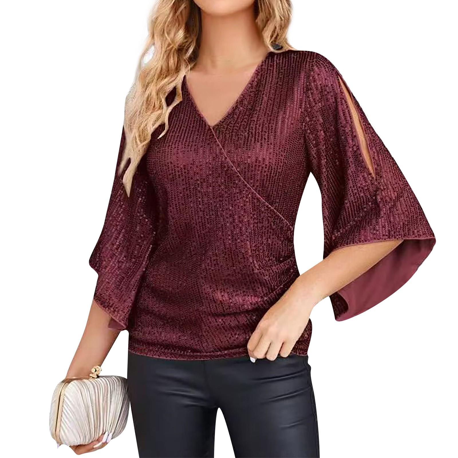 

Женская модная свободная футболка средней длины с пайетками, женский пуловер с короткими рукавами XXXL