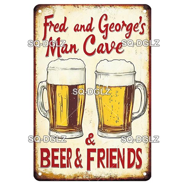 

Warning Drink Beer Vintage Metal Tin Sign Wall Decor Bar Pub Plaque Retro Home Decoration Poster 20x30cm（7.8x11.8inch）