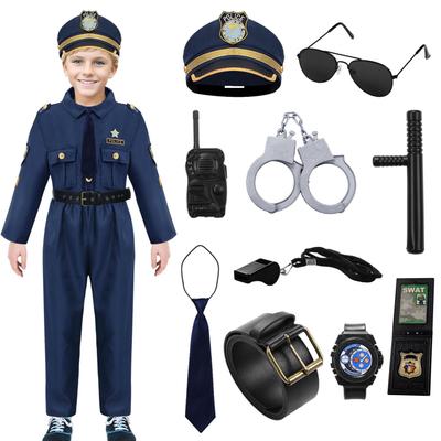 Ensemble Cosplay de Police pour Halloween pour Enfants Vêtements de Performance d'Halloween pour Faire Semblant [Formemory] Enfants, Officier, Cosplay, Enfants, Policier, Uniforme,