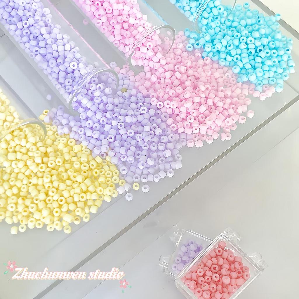3mm Cream Macaron Glass Seed Beads for DIY Necklaces & Bracelets