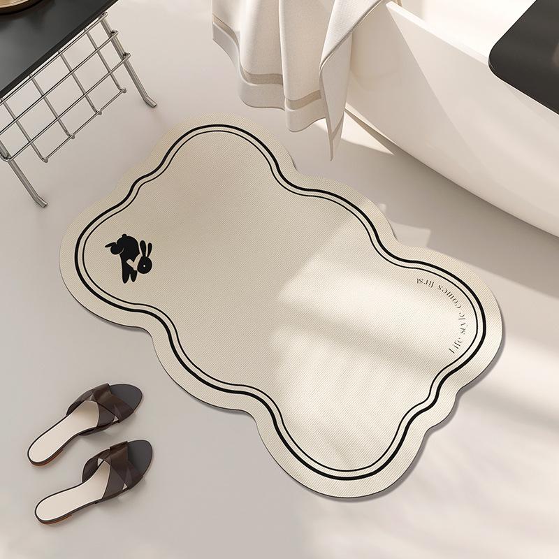 Ins Luft Badezimmertür Wasseraufnahme Rutschfeste Fußpolster Badezimmer Schnelltrocknend Verschleißfeste Fußpolster Unregelmäßige Kieselgur Bodenpolster