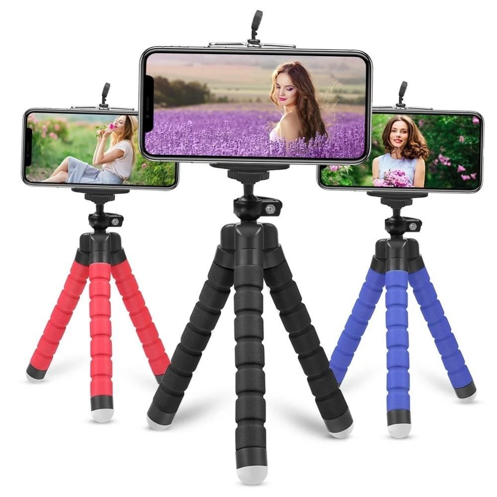 New Compact Smartphone Tripod with Flexible Grip Arm Sponge Portable Accessory Holder Non-slip Camera Holder Photography