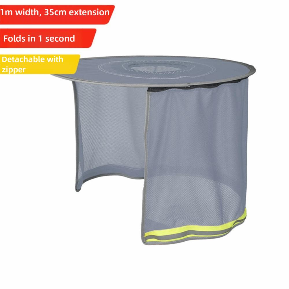 With Reflective Stripe Safety Hat Cap Visor Foldable Neck Shield Work Safety Helmet Cap