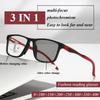 Fashionable Multifocal Reading Glasses Photochromic High-Definition Reading Glasses Presbyopia Glasses Sports Glasses