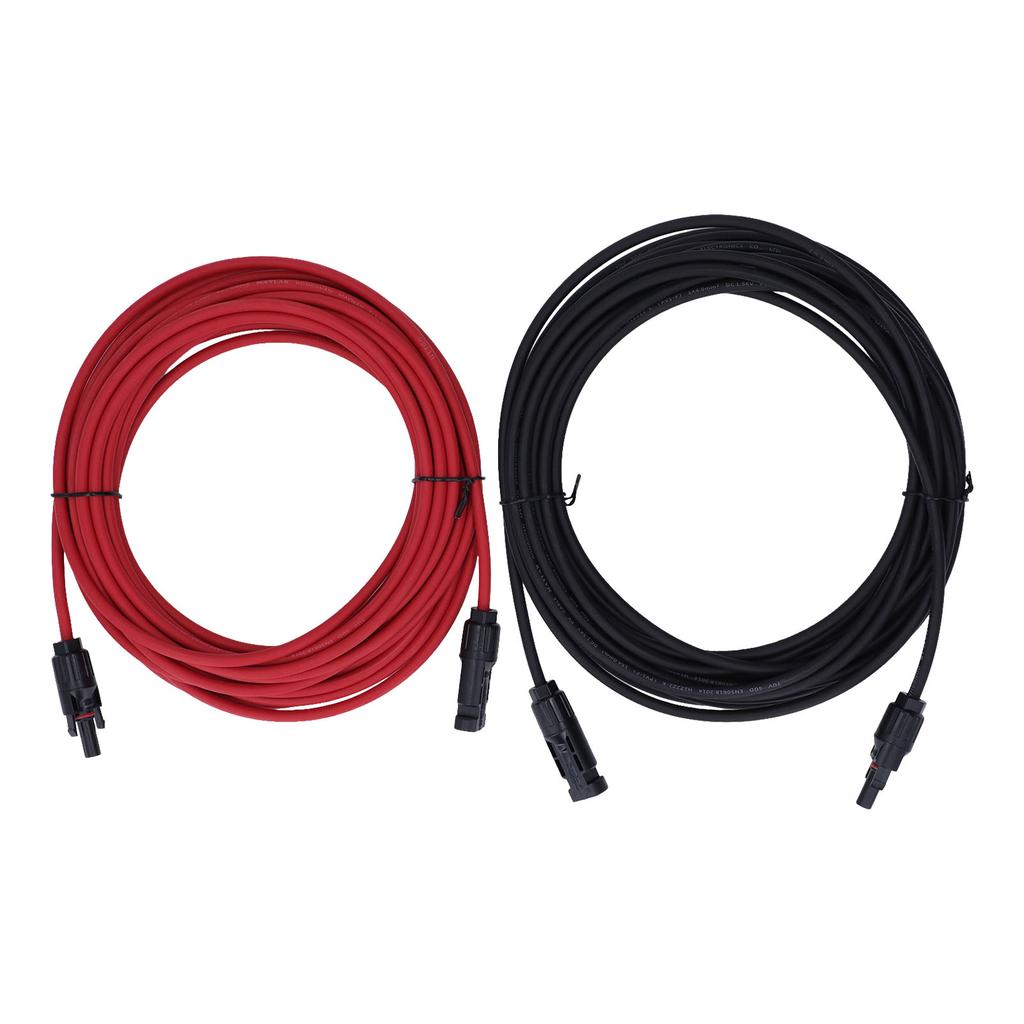 2pcs 12AWG 4mm2 Solar Panel Extension Cable Black Red Solar Adaptor Extension Cable with Female