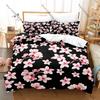 Japanisches Kirschblüten-Bettwäscheset Einzelbett Zweibettbett Vollgröße Queen-Size King-Size Bettwäscheset Schlafzimmer für Erwachsene Bettbezug-Sets Anime-Bettwäscheset