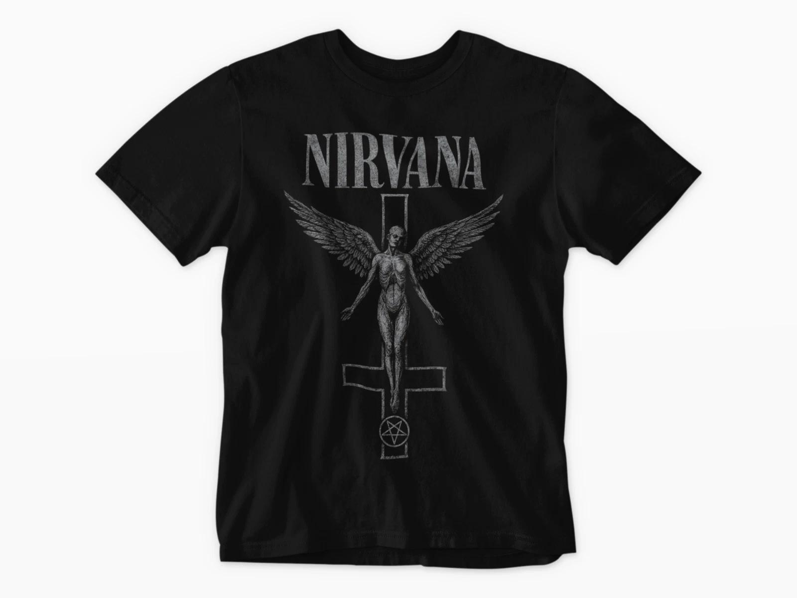 In Utero Black T-Shirt - cotton - Rock & Roll Grunge Alternative Rock Punk tee 3XL
