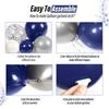 En Stock 132pcs Guirlande de Ballons Bleu Marine Blanc Ballons Confettis Métalliques Argentés pour Anniversaire Baby Shower Mariage