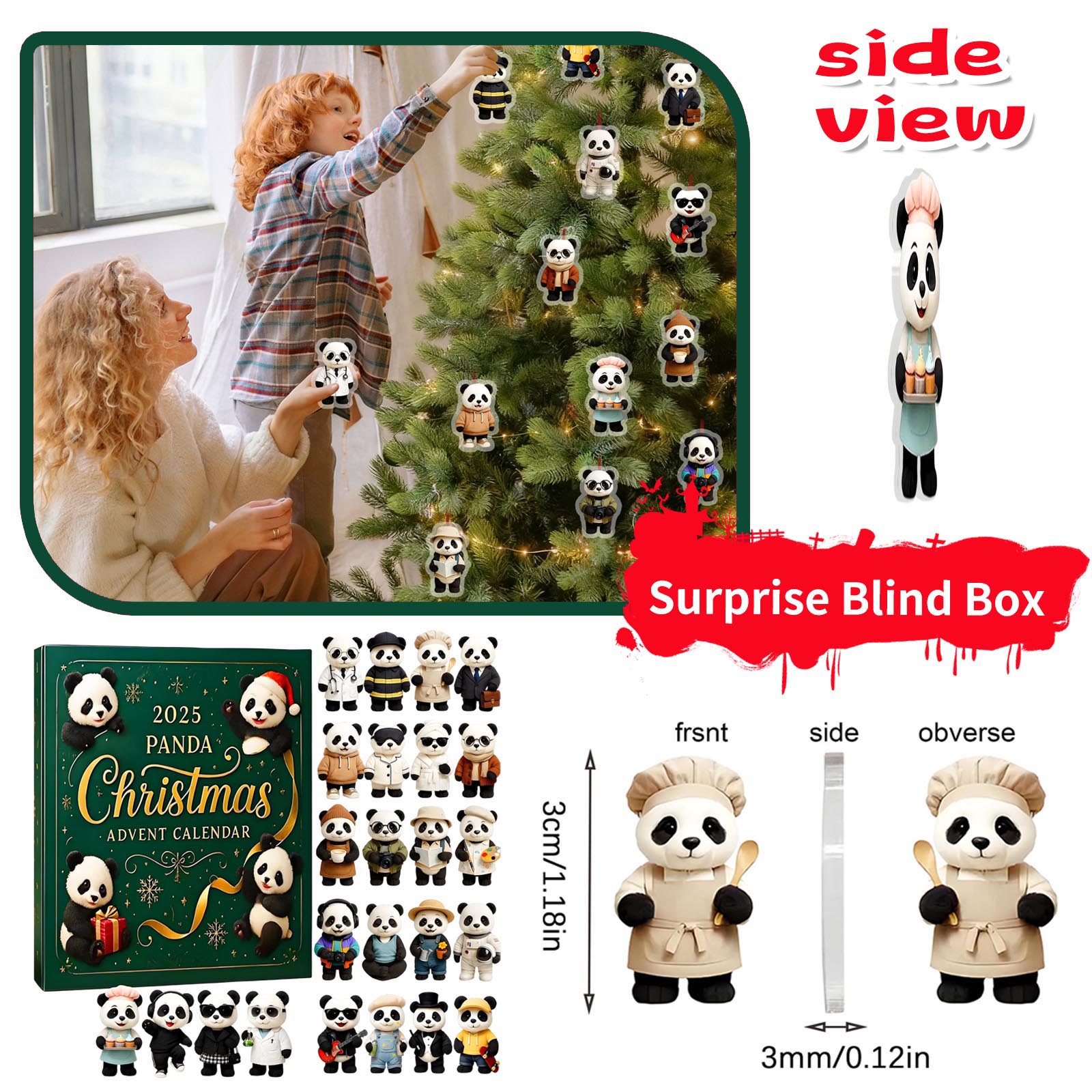 

Календарь обратного отсчета включает 24 подарка, календарь обратного отсчета и подарок-сюрприз One Size