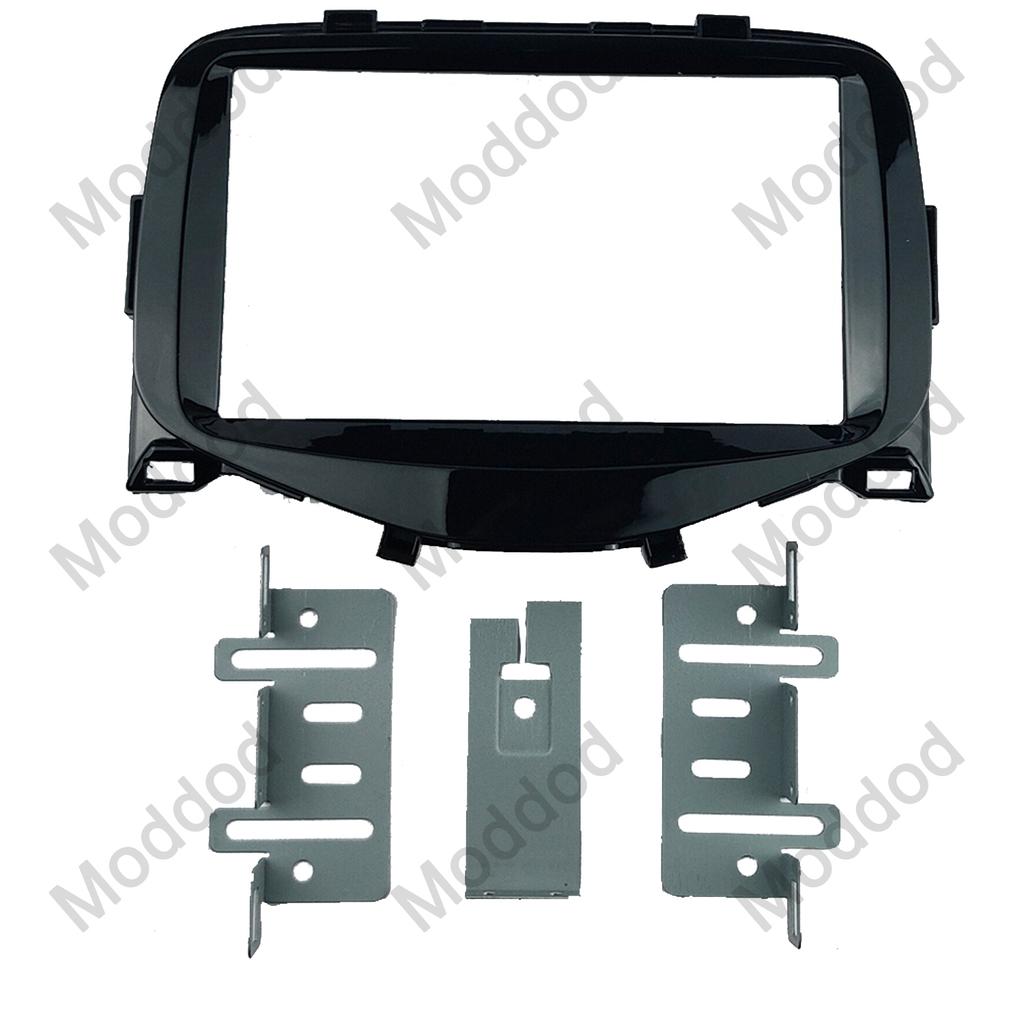 Double Din Radio Fascia Fit For TOYOTA AYGO CITROEN C1 PEUGEOT 108 2014+ Stereo Frame GPS Navigatiion Panel Dash Kit Audio Bezel