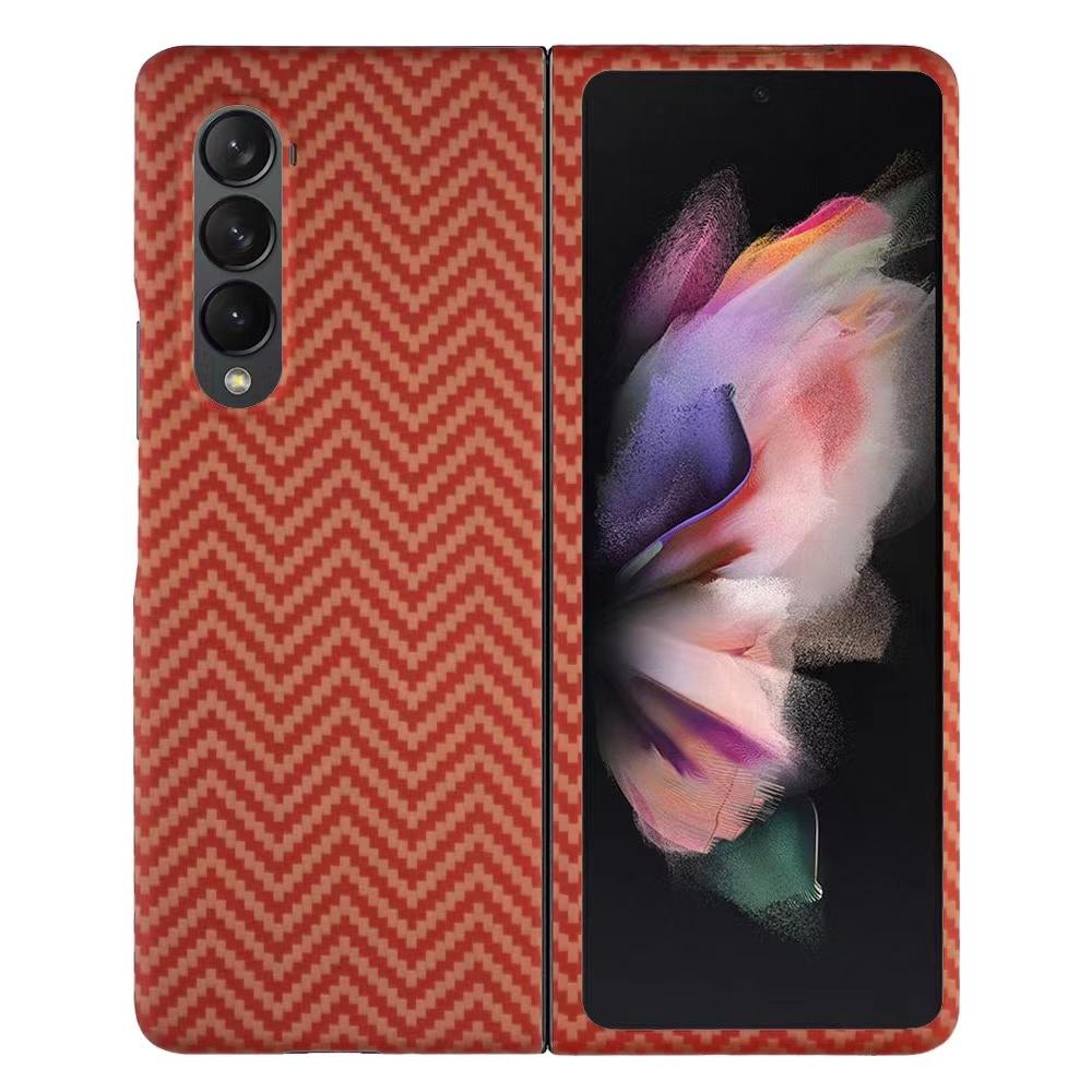3K Twill Carbon Fiber Phone Case for Galaxy Z Fold 4 Camera Big Hole Crater Aramid Fiber  Flip 4 Phone Case