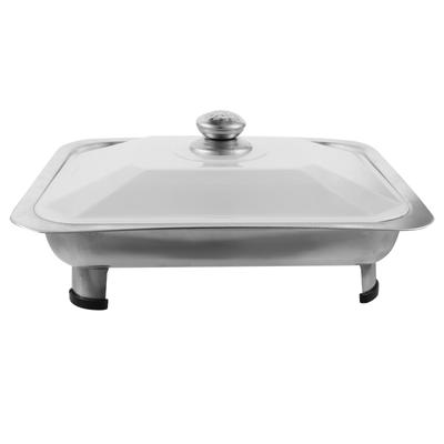 Tray Stainless Steel Dinner Plate Chafing Dish Roasting Pan with Lid Buffet Serving Rectangular Food 34X28X96CM Plastic
