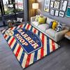 Barber Shop Sign Pattern Carpet,Living Room and Bedroom Household Items,Children's Room Sofa Mats, Doormat Floor  Anti-slip Rug