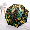 1 Stück Buntglas Eule Faltbarer Regenschirm | Elegantes Design, Modisches Accessoire, Langlebige Konstruktion, Stabile Speichen yy251107051
