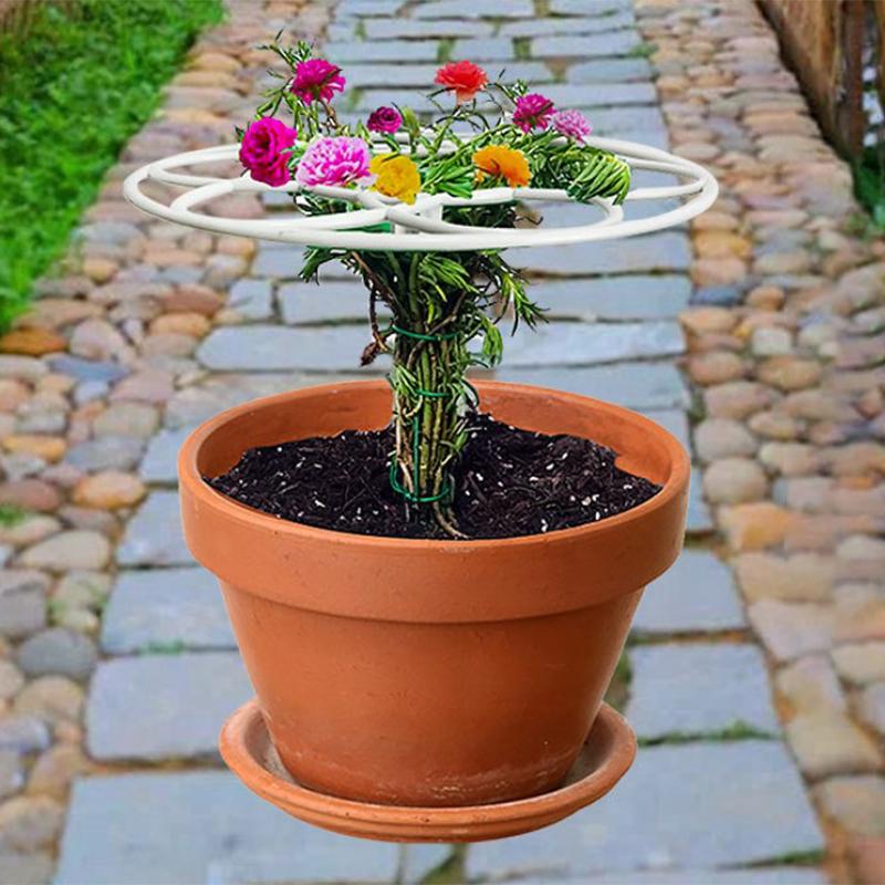 White Plastic Garden Stackable Bonsai Climbing Frame Plant Cage Frame Plant Support Stand Climbing Vine Rack Gardening Supplies