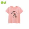 27Home Children's Clothing Summer Girls' Round Neck Short-Sleeved T-Shirt Half-Sleeved Kidsren's Bear Clothes Baby Girl Pure Cotton Top