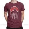 Twin Peaks T Shirts Men Red Pine Tree Moon High Quality Tops Short Sleeve