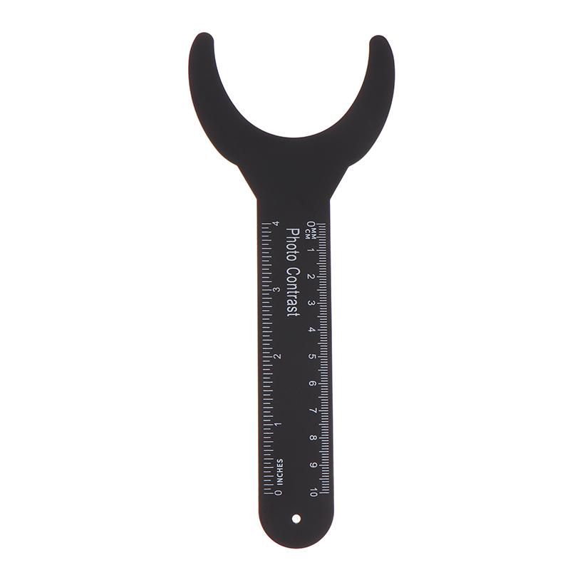 6Pcs Dental Orthodontic Black Background Po Image Contrast Board Metal Oral Cheek Plate With Scale Mark Autoclavable Tools