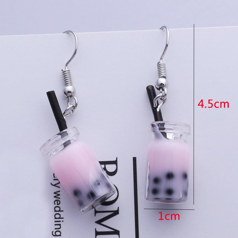 Cercei lungi roz pentru femei, modă coreeană, floare, cercei lungi atârnători, pandantive fluture inimă, cercei lungi răsuciți