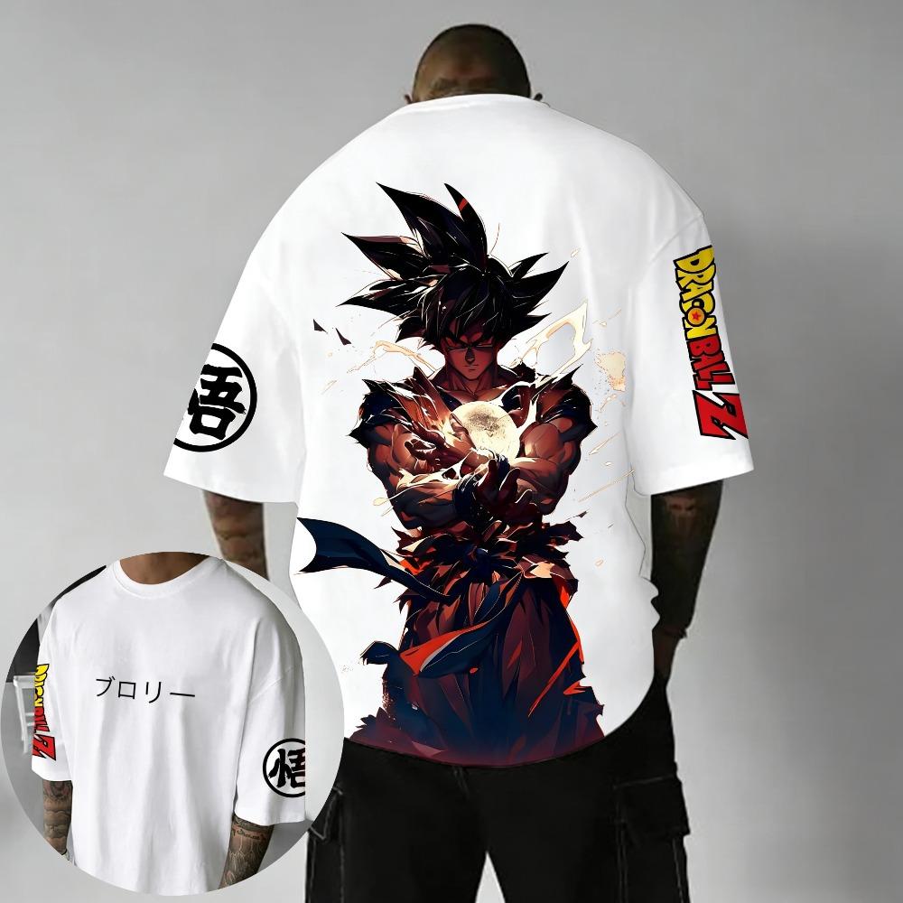 Plus Size Dragon Ball Anime Printed Men, WomenT Shirt Summer Casual Parent Child Tops Harajuku Style Fashion Street Wear Y2K