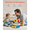 SucceBuy Kids Musical Workbench Toy Baby Pretend Play Tool Set with Light & Sounds Learning Work Bench for Children's Toys Gifts