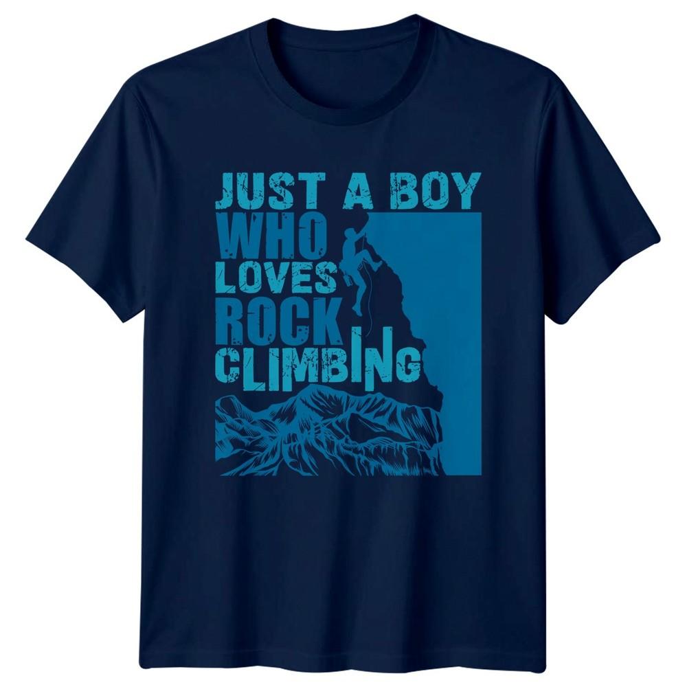 Nur ein Junge, der Unisex-T-Shirts liebt Klettergeschenk für ihn