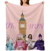 Uk, Hun RuPauls Drag Race UK United Kingdolls Throw Blanket Decorative Funny Gift Hairys Manga Blankets