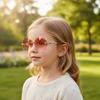 Trendy Children's Scalloped Sunglasses Fashion Gradient Lens Lightweight Rimless Uv Protection Glasses 6006