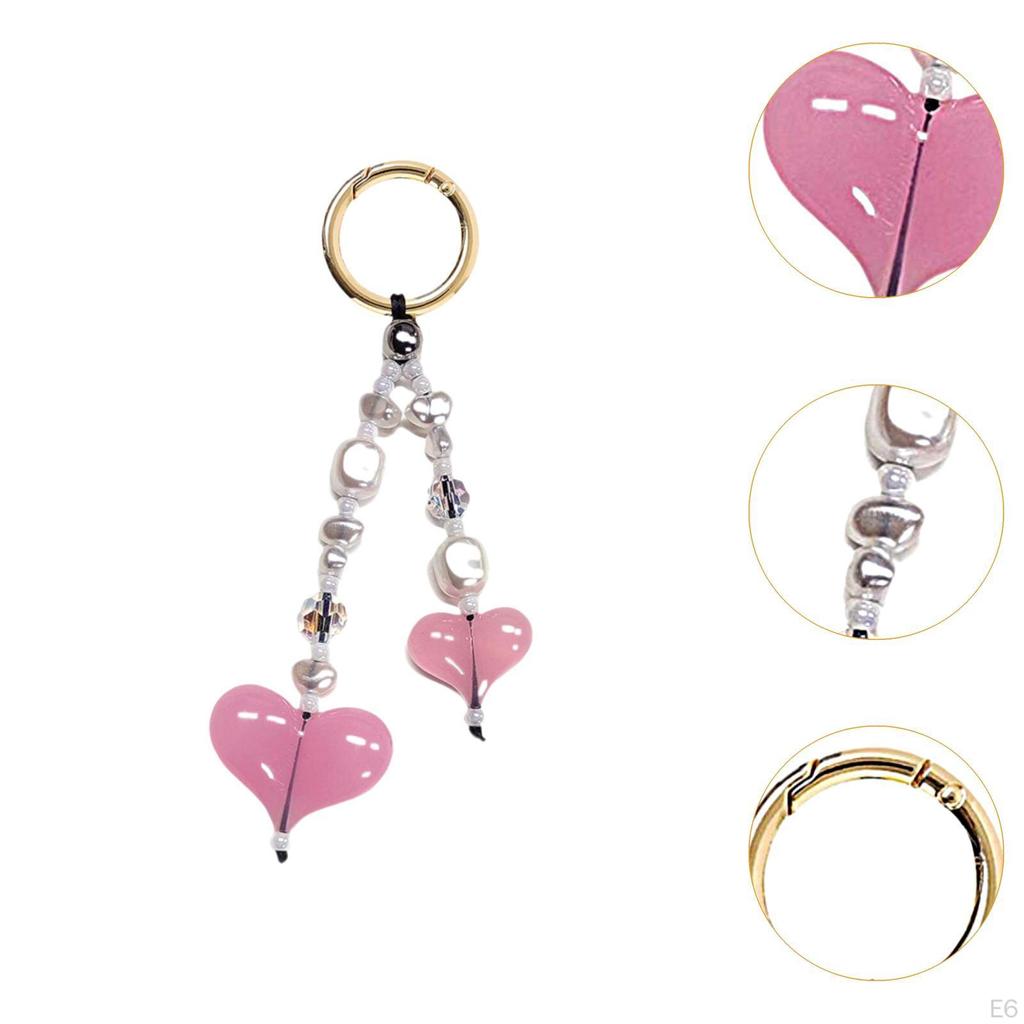 Beaded Keychain Backpack Decoration Portable Cute Hanging Ornament Decorative Pendant for Birthday