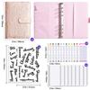 Creative A6 Loose-leaf Notebook with Zipper Bag - Macaron Floral Cash Budget Planner
