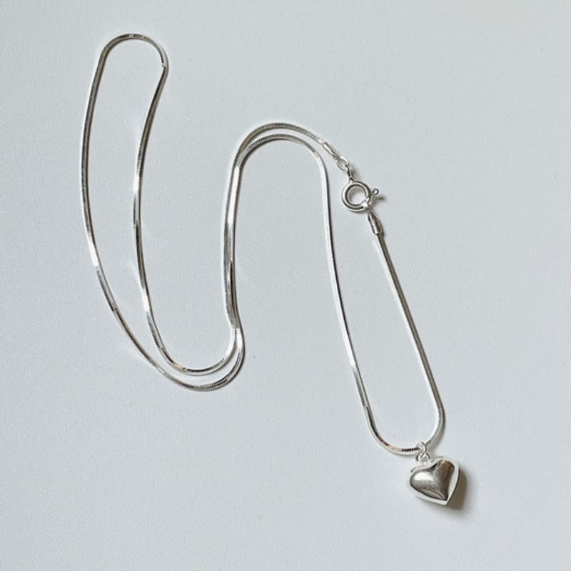 oar Square Chain Heart Necklace