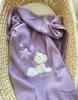 Fleece blanket for babies - Carlo - Teddy bear with stars, purple