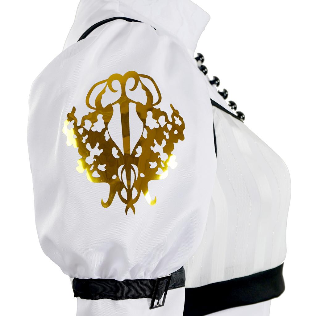 Devil May Cry Kyrie Elegant White Dress Cosplay Costume, Game Character Halloween Party & Stage Performance Outfit