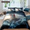 Pirate Duvet Cover Set Queen Sailboat Comforter Set Nautical Ocean Bedding Set Cool Style Quilt Co